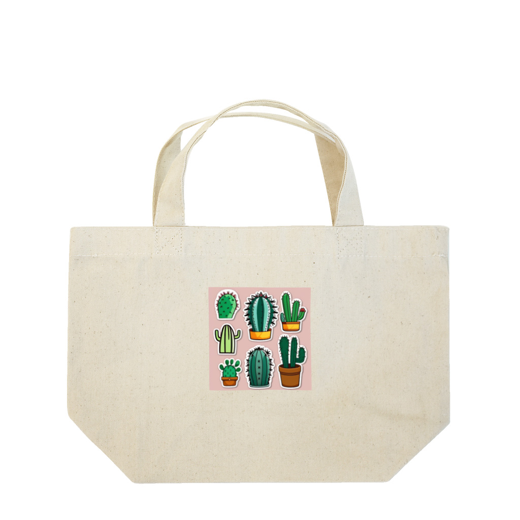 pain08のサボテンくん Lunch Tote Bag