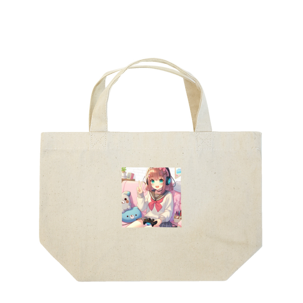 luckyTigerのゲーム女子 Lunch Tote Bag