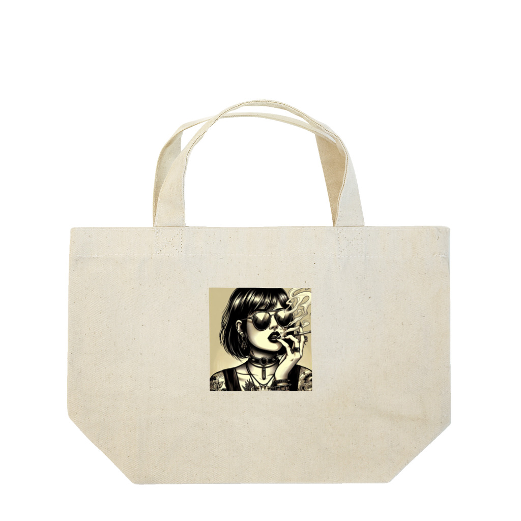 おふざけのパンク女 Lunch Tote Bag