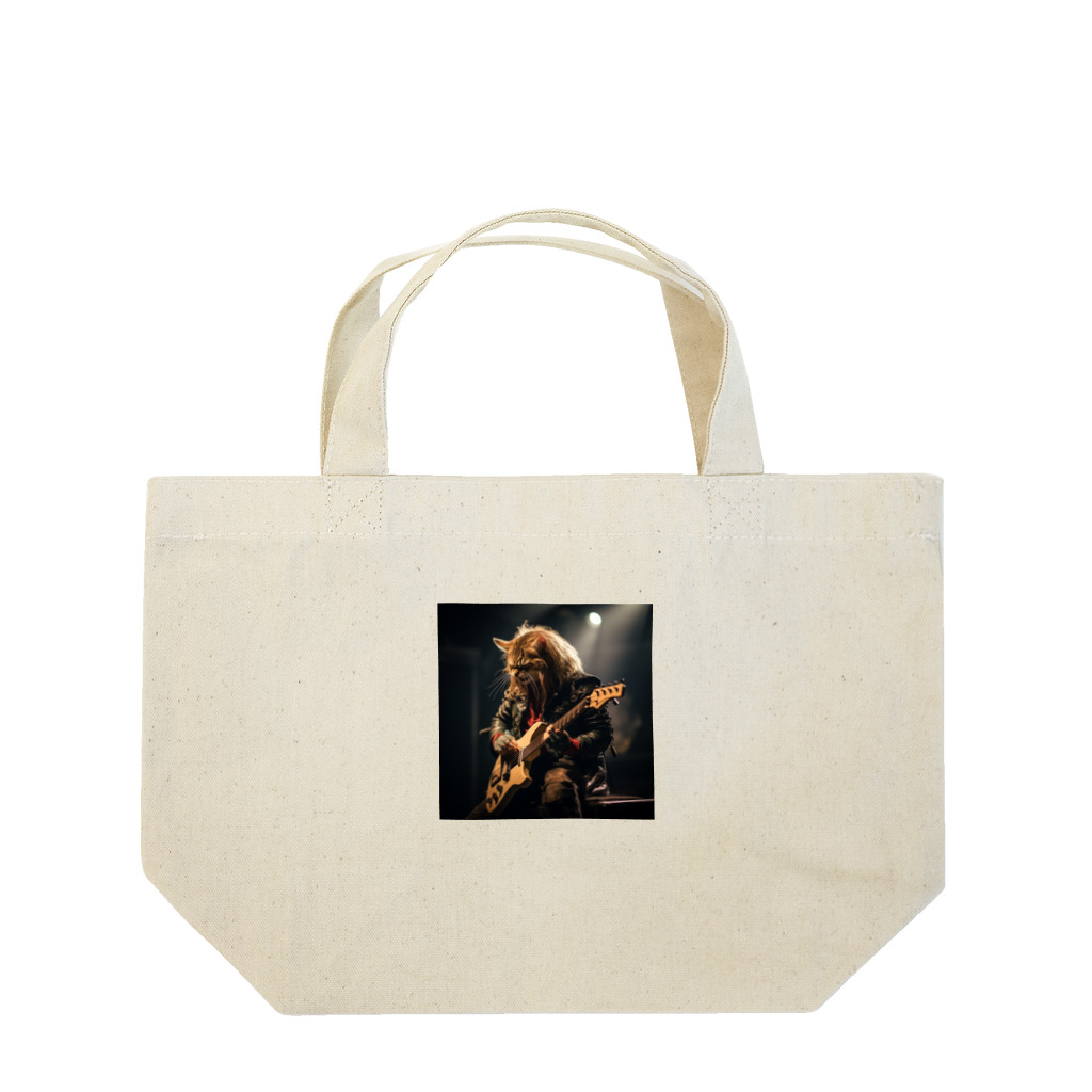 Gavi'sのRockなCat 猫ギターバージョン2 Lunch Tote Bag