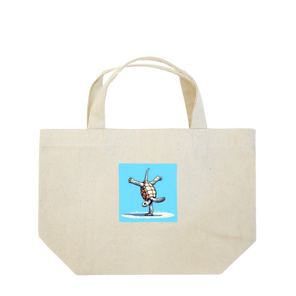 ニャン太郎の逆立ちしている亀 Lunch Tote Bag