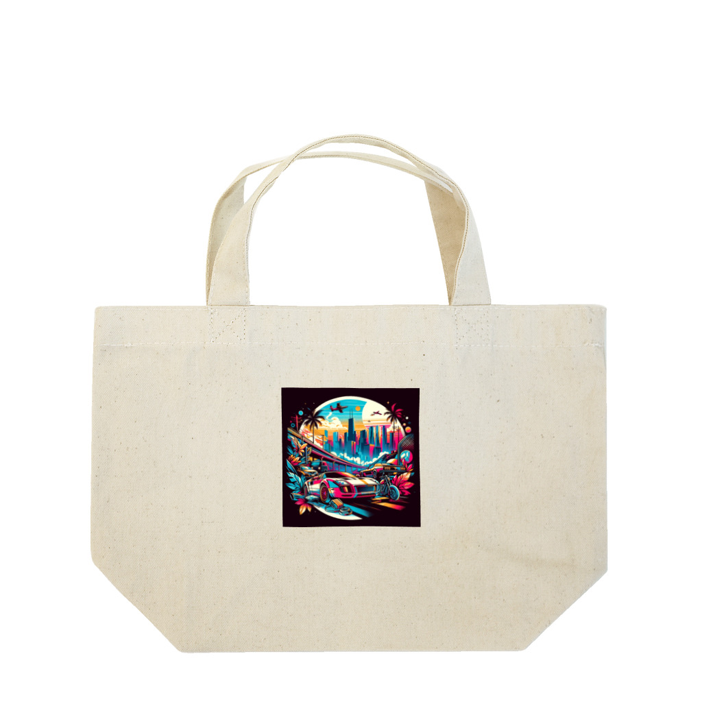 Overdrive Oasis-オーバードライブオアシス-のネオン・ナイトレース Lunch Tote Bag