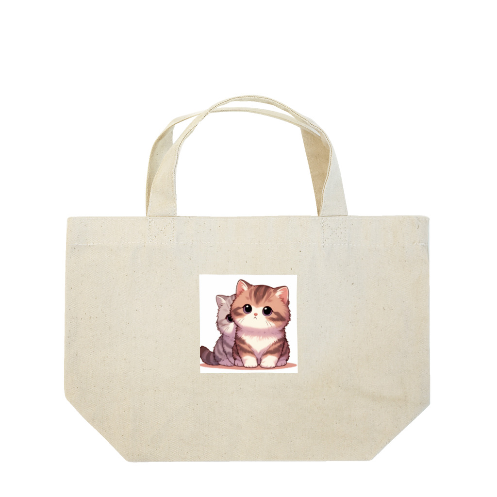 シマのかわいい子猫の兄弟 Lunch Tote Bag