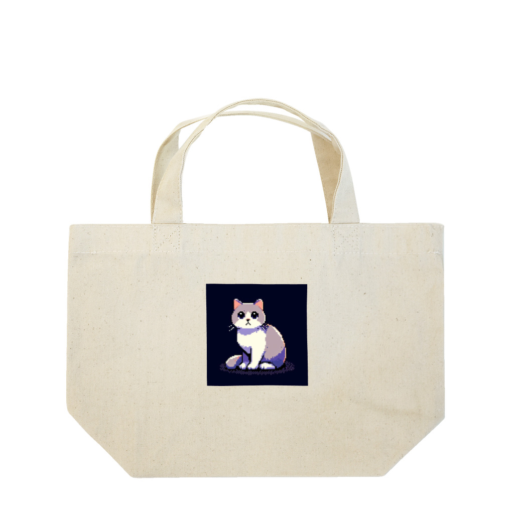みんとのピクセルアートの猫ちゃんグッズ Lunch Tote Bag