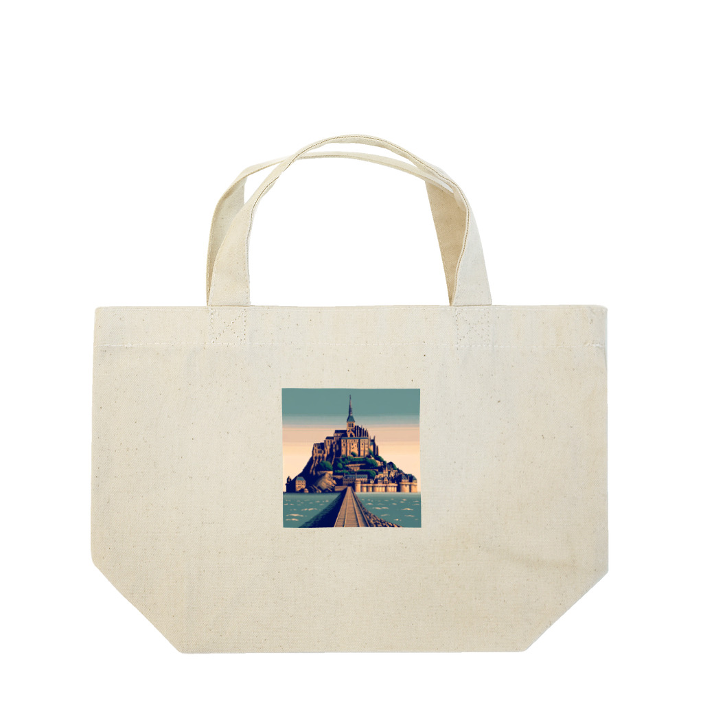 Pixel Art Goodsのモン・サン・ミシェル（pixel art） Lunch Tote Bag