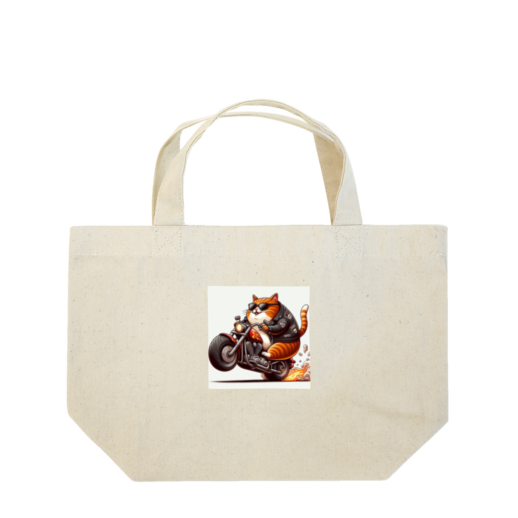 PURINPURINのバイク猫 Lunch Tote Bag