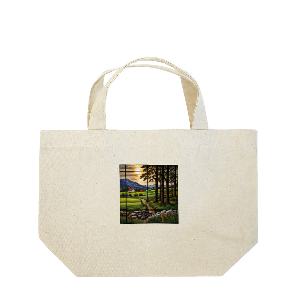 ganeshaのヨーロッパの田舎のステンドグラス Lunch Tote Bag