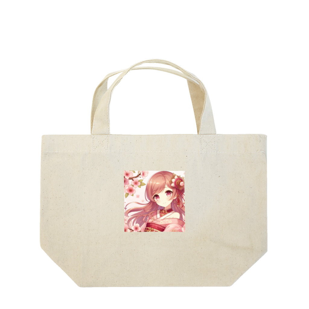 Japan-sakuraの桜の乙姫 ランチトートバッグ