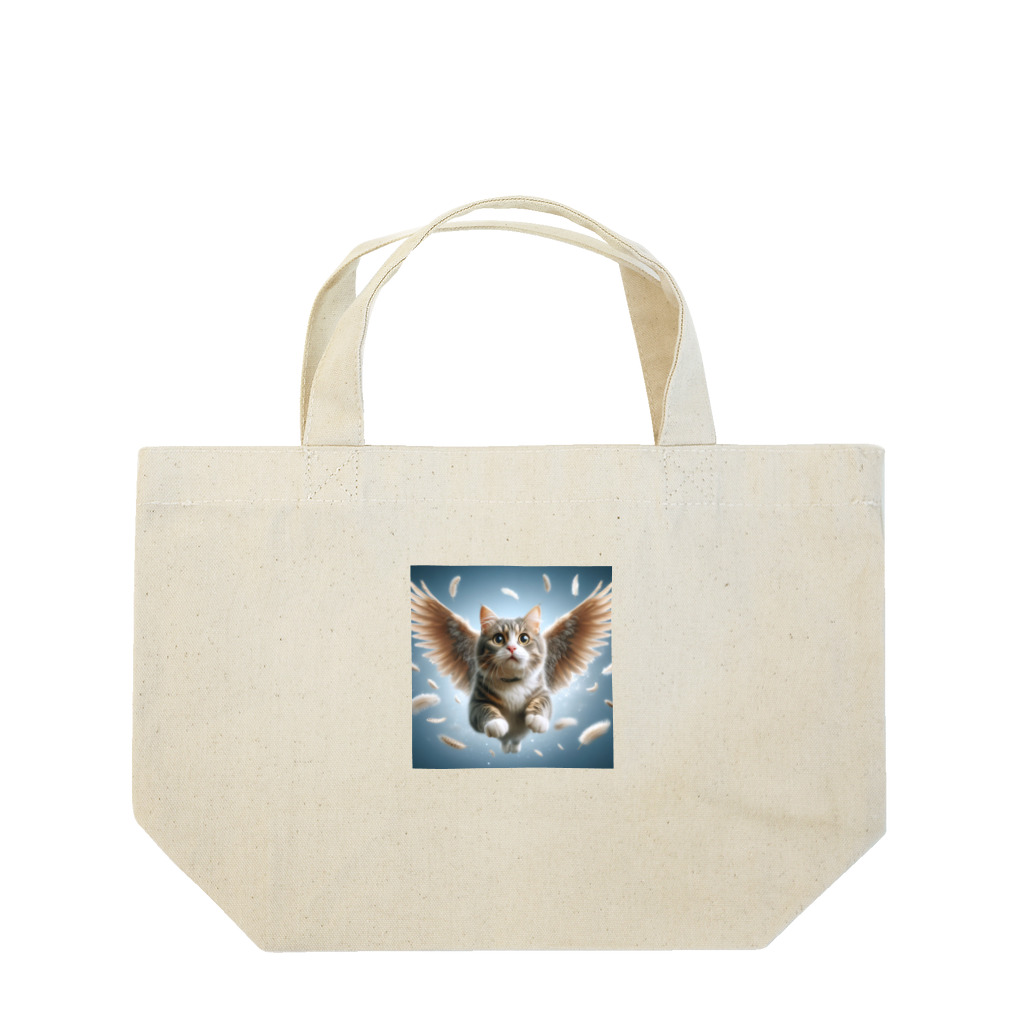 oz-chanの空飛ぶ猫リアル風1 Lunch Tote Bag