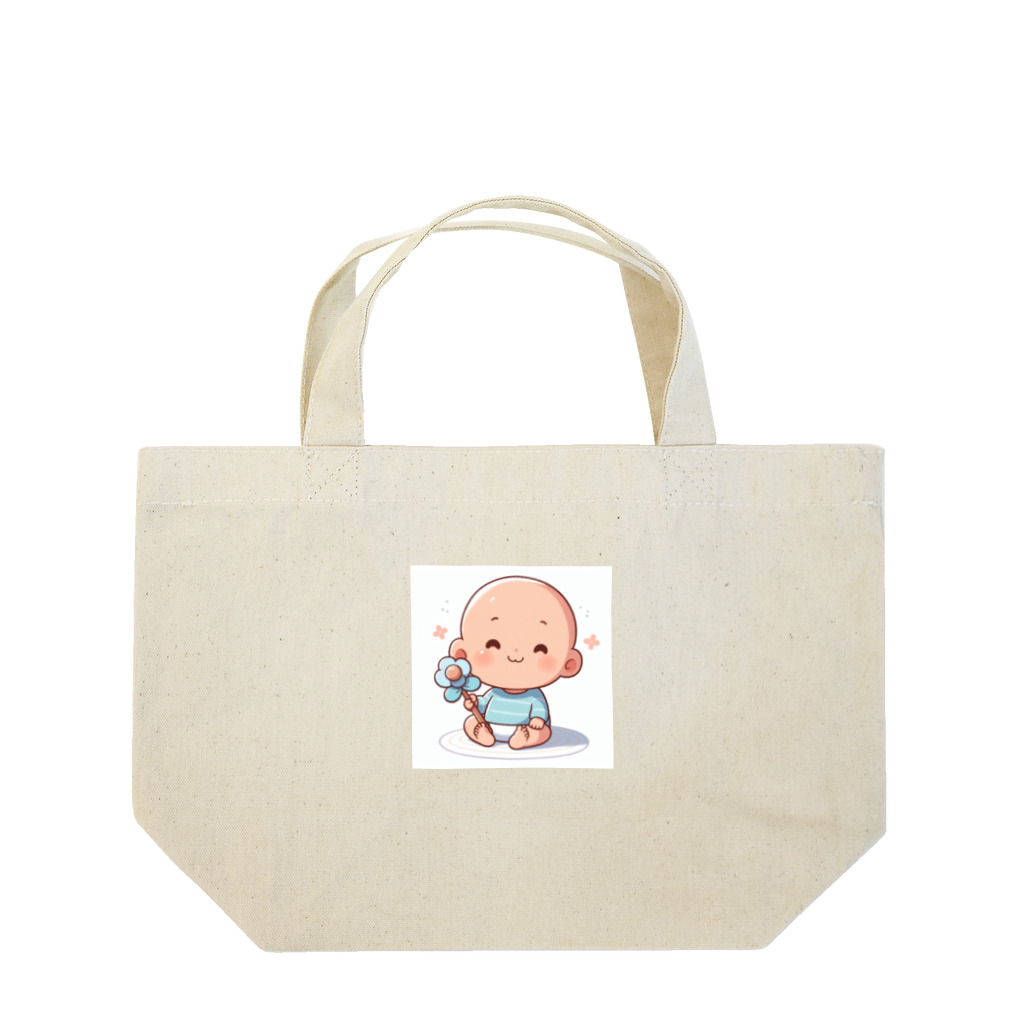 アミュペンの可愛らしい赤ちゃん、笑顔🎵 ランチトートバッグ
