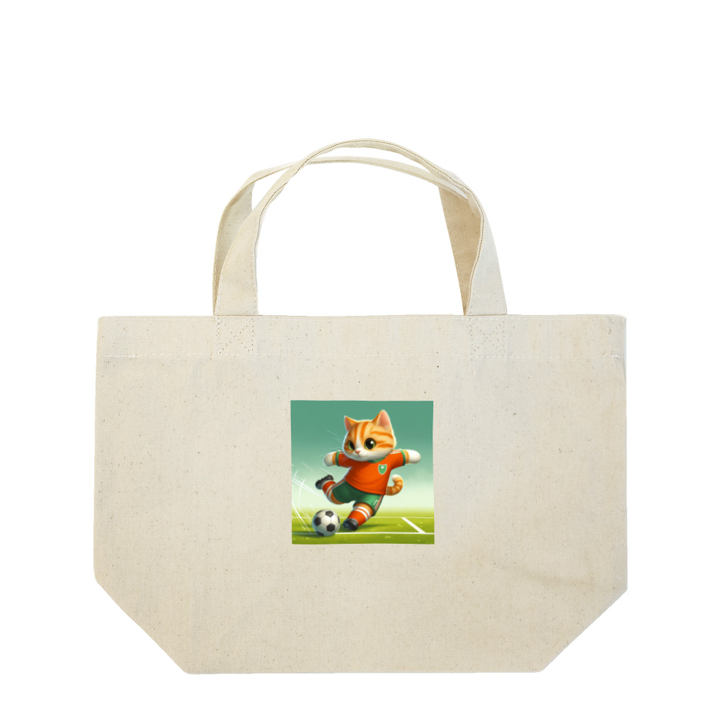 ketapapaのサッカーねこ Lunch Tote Bag