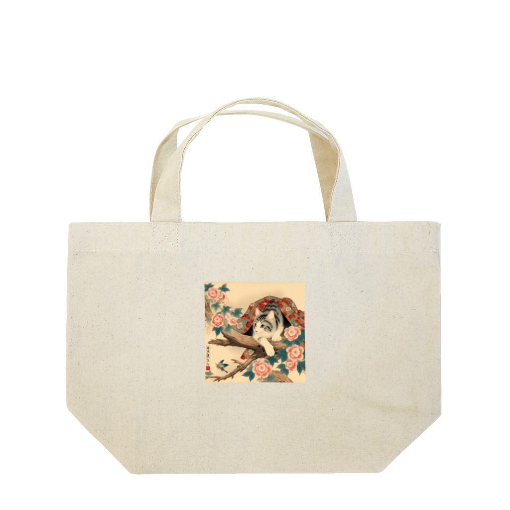 猫LOVE items Noahの猫LOVE items 鯖虎かくれんぼ Lunch Tote Bag