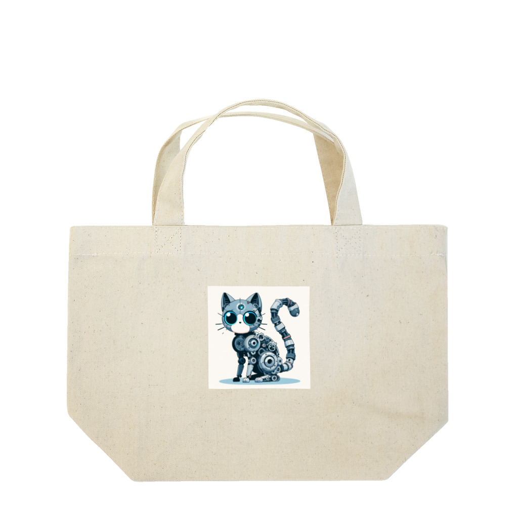 Cute Animal SHOPのメカニカルな猫 Lunch Tote Bag