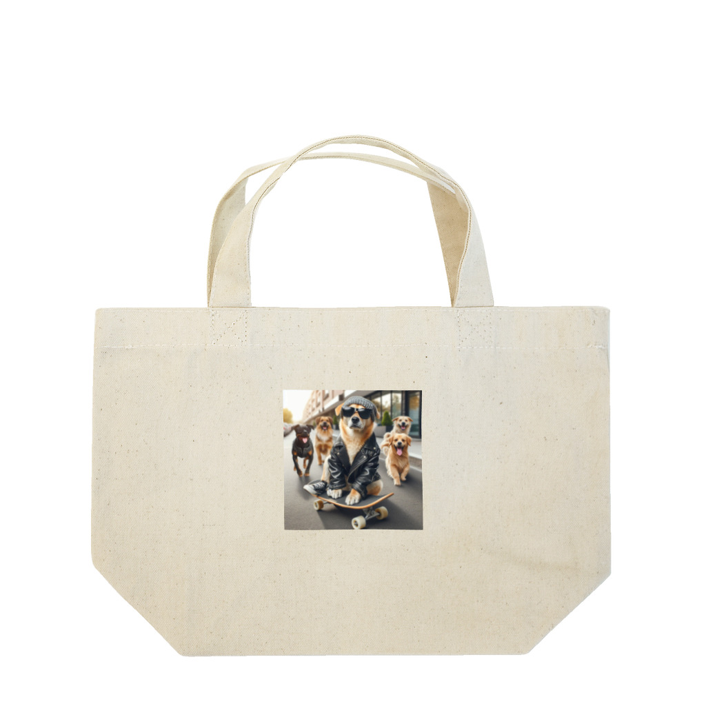 けいちゃんショップのスケートボードの犬 グッズ Lunch Tote Bag