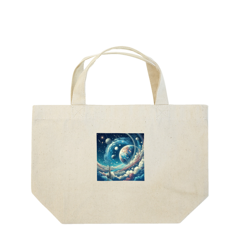 kinakomorinagaの壮大な宇宙空間 Lunch Tote Bag