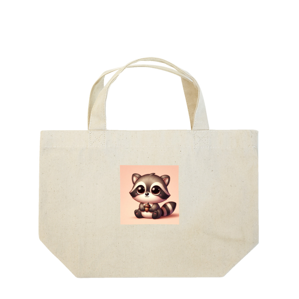 フォレストのデフォルメアライグマグッズ Lunch Tote Bag