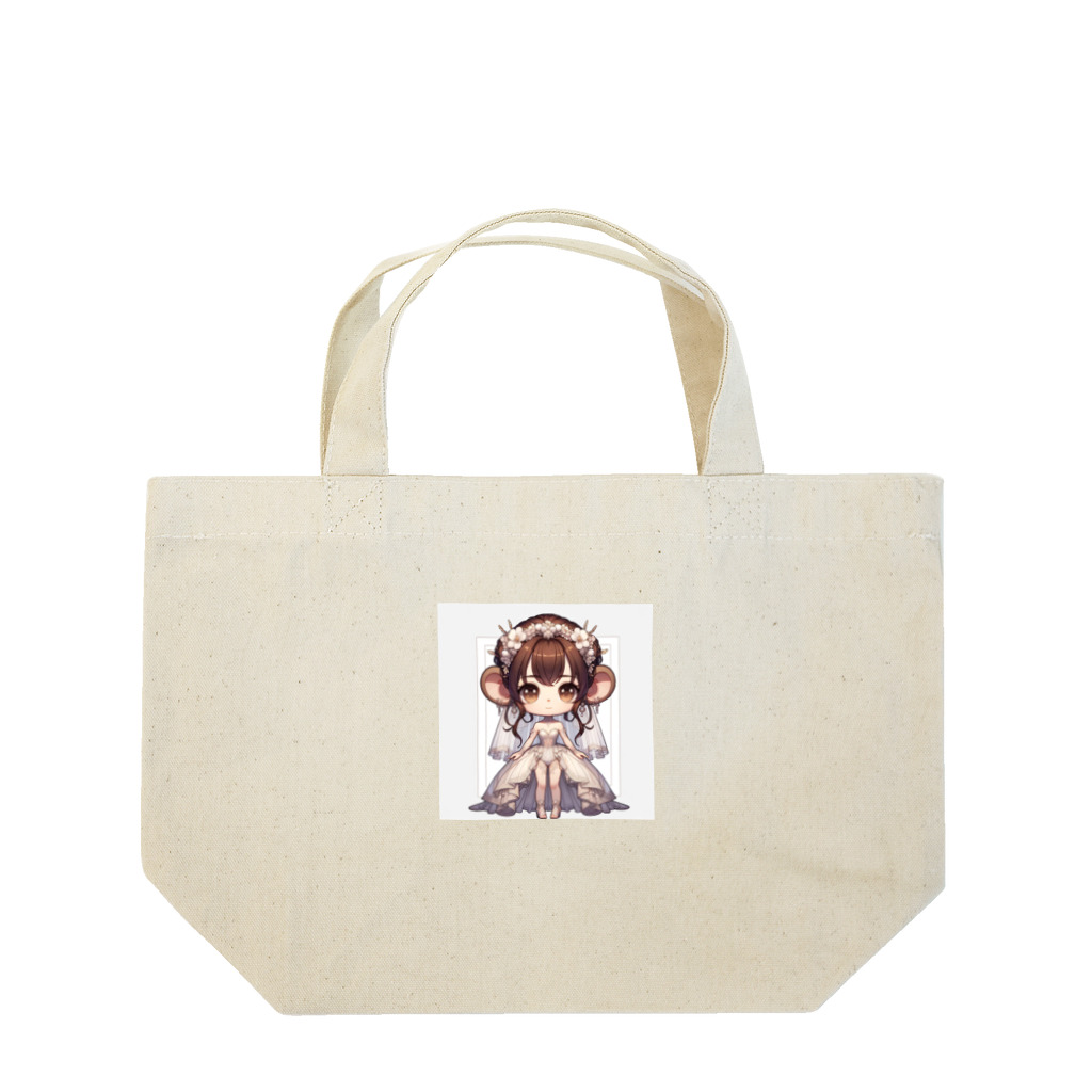 干支シティの申の花嫁 Lunch Tote Bag