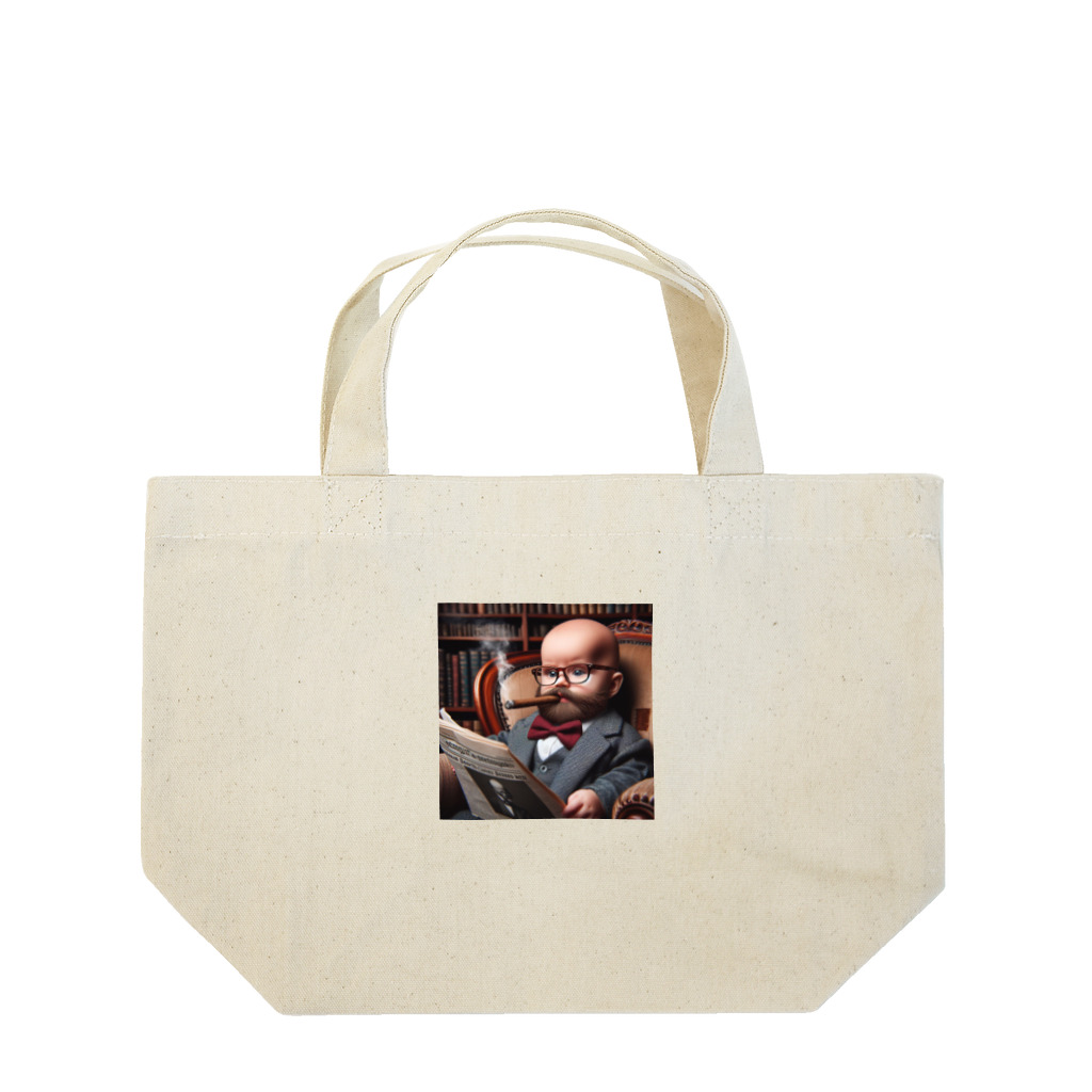 taka-kamikazeの貫禄のあるヒゲの赤ちゃん Lunch Tote Bag