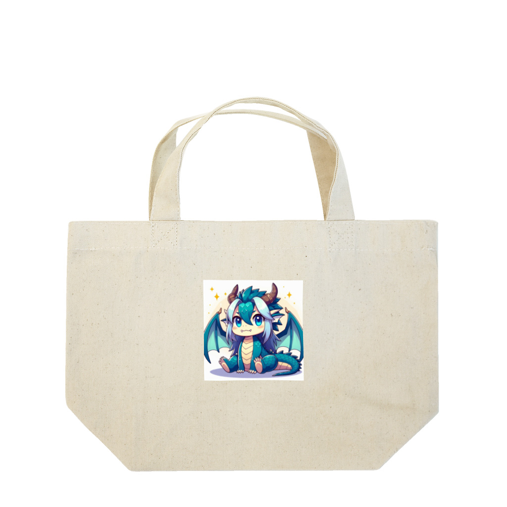 可愛らしいドラゴンのイラストグッズ店の可愛らしいドラゴンマスコット Lunch Tote Bag