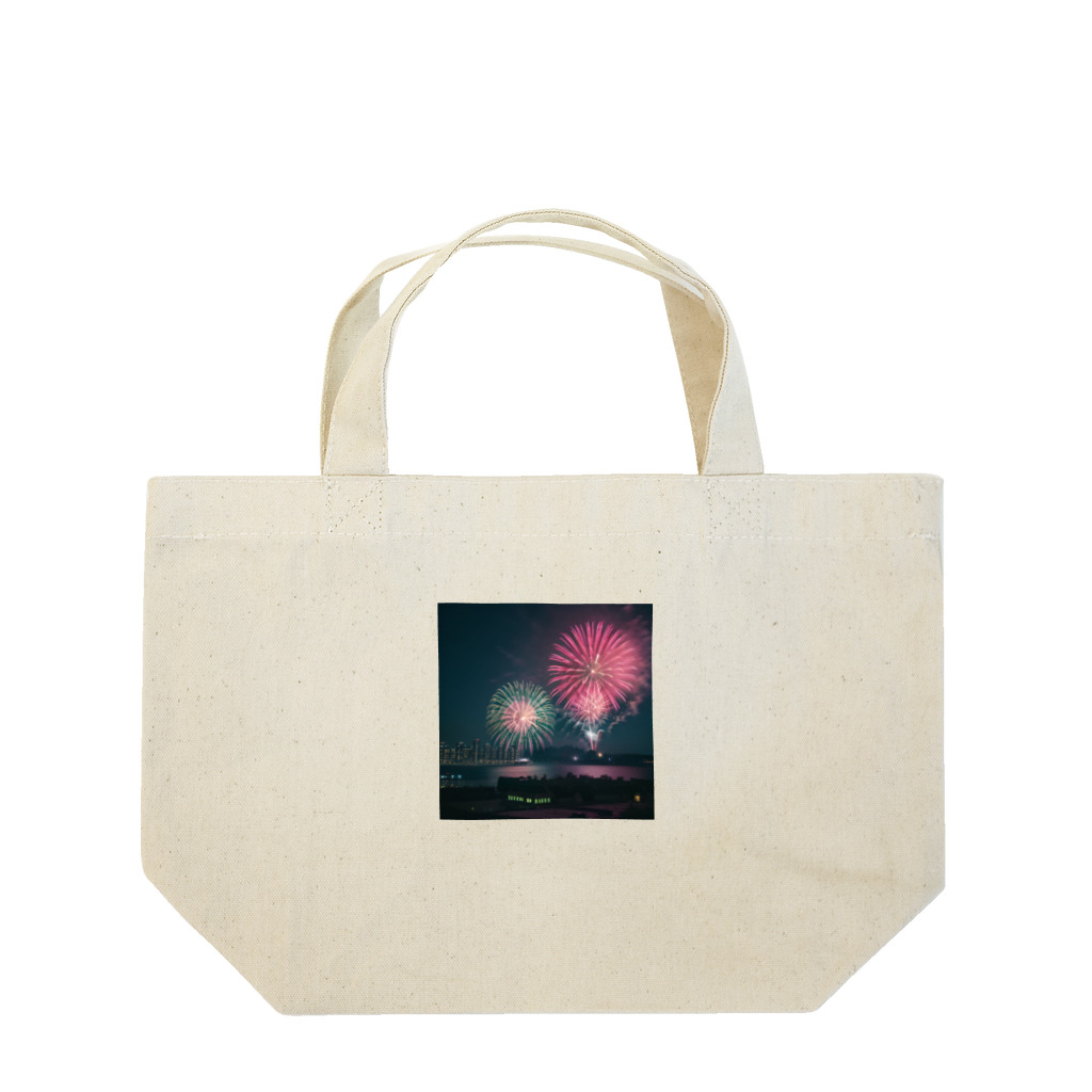 あかいはちの花火 Lunch Tote Bag