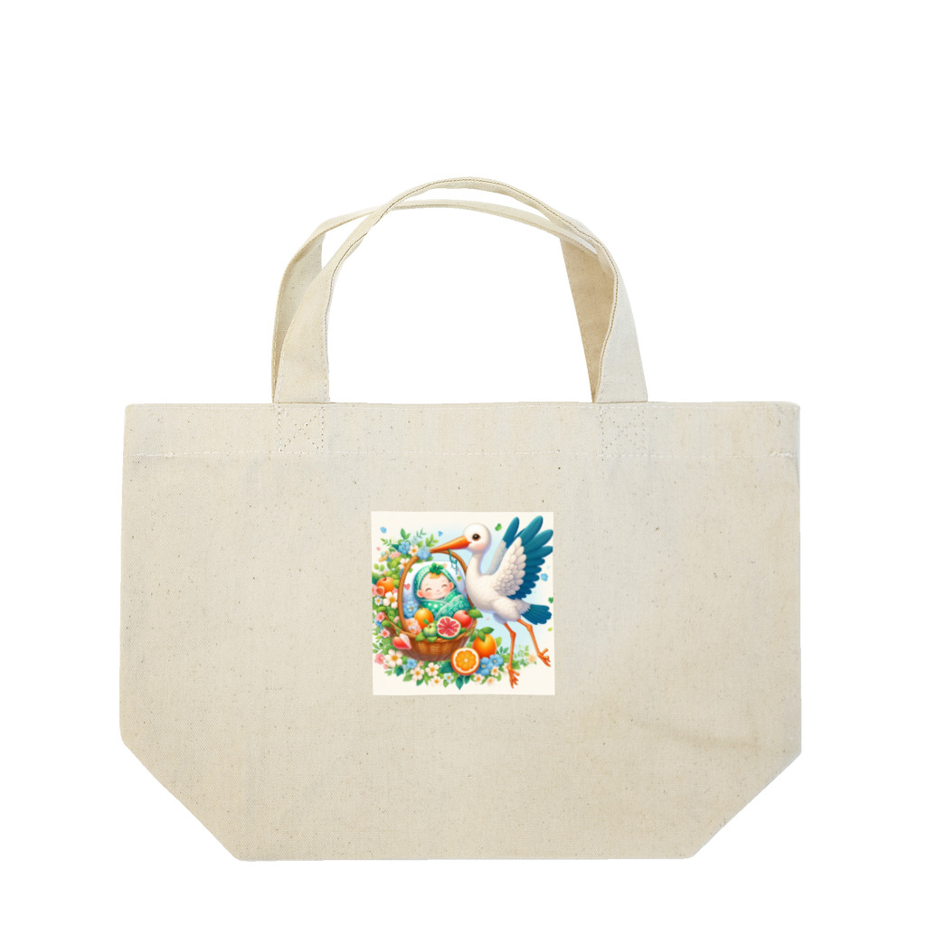 Kai🐚の幸せを呼ぶコウノトリ2/Stork of Happiness2 Lunch Tote Bag