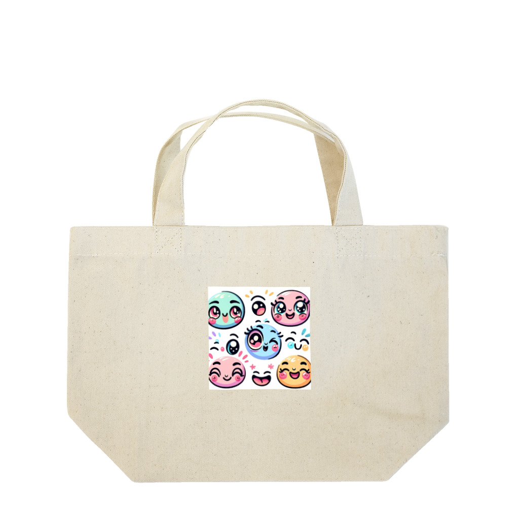 ユニバーサルライフスタイルの幸せを運ぶ【にこっぺ】 Lunch Tote Bag