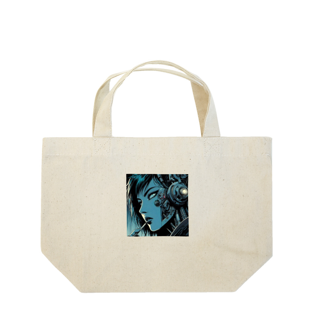 kangekiのサイバーパンクガールNo.34 Lunch Tote Bag