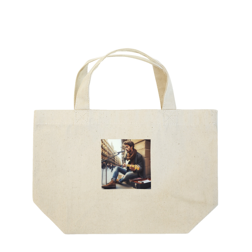 age3mのストリートミュージシャン Lunch Tote Bag