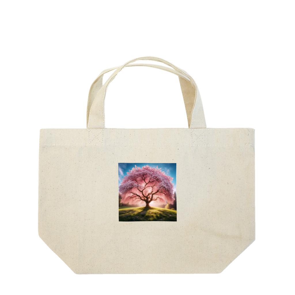 ニコショップの桜の木 ランチトートバッグ