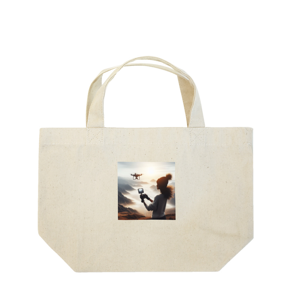 ONE POINTのドローンの自然の偉大さを。 Lunch Tote Bag