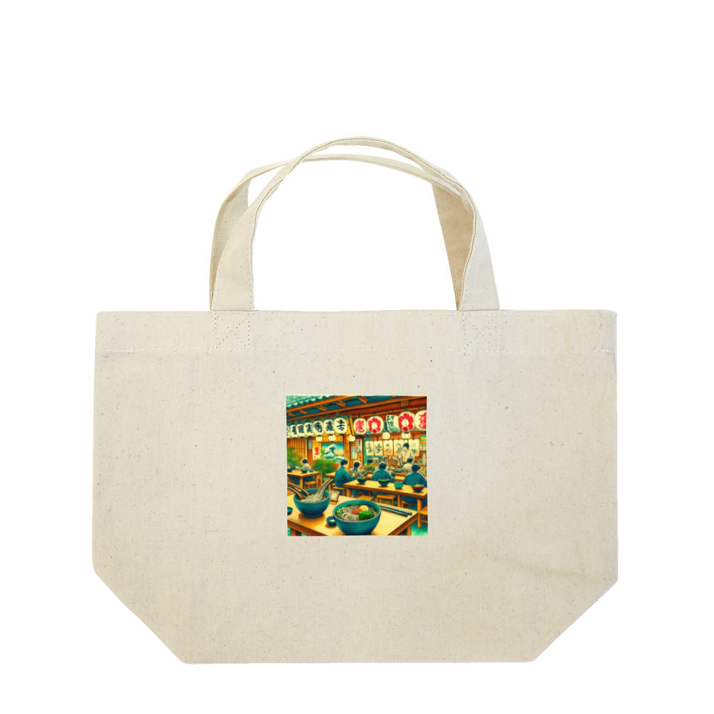 日本の風景 COOL JAPANの日本の風景:ラーメン屋、Japanese scenery:Japanese noodle :ramen Lunch Tote Bag