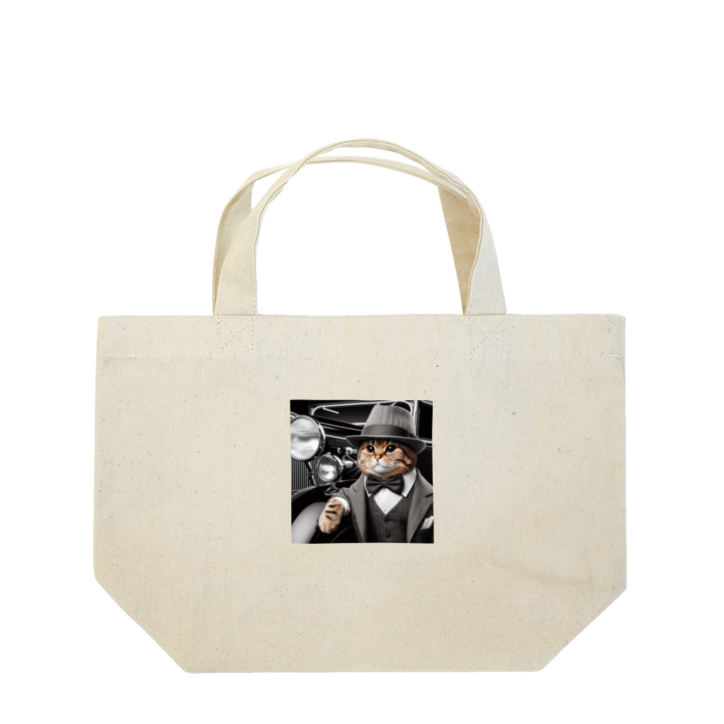 ブルーアイズの紳士猫 Lunch Tote Bag
