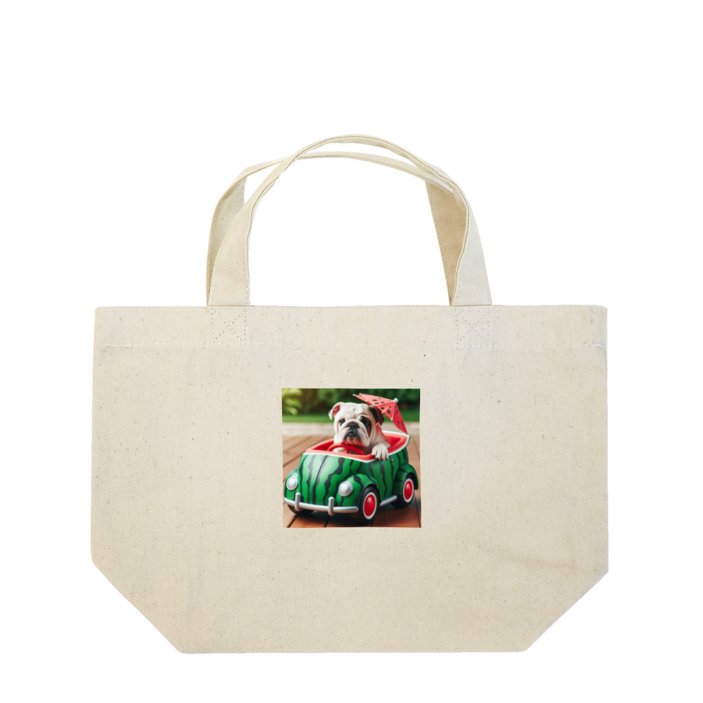 T-BORNSTAKEのブルドッグくんのある夏の日 Lunch Tote Bag