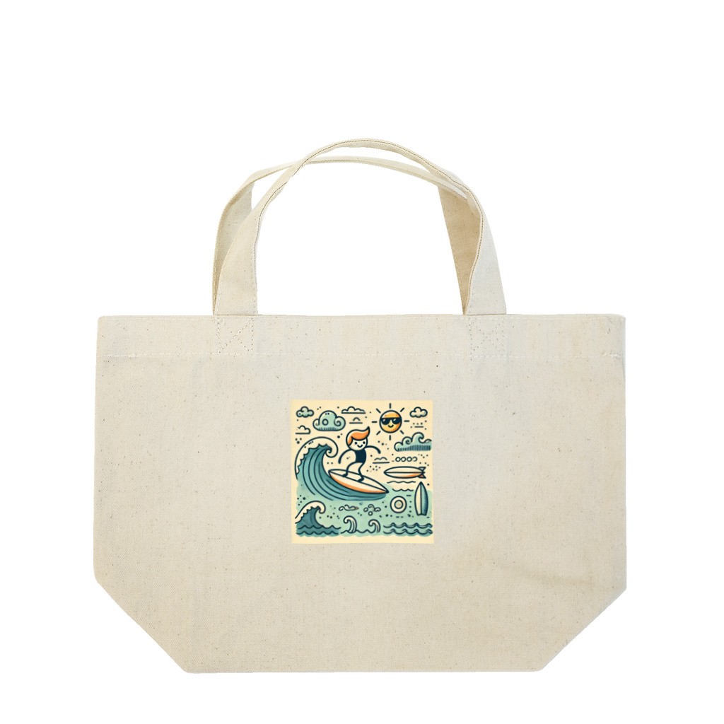 海の幸のサーファー Lunch Tote Bag