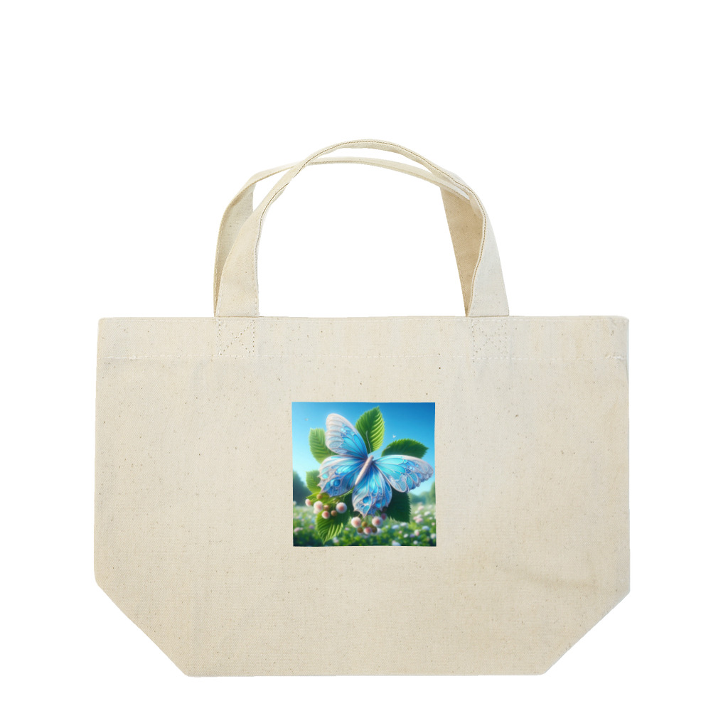 Chihiro0318の水色に舞う美しい蝶々 Lunch Tote Bag