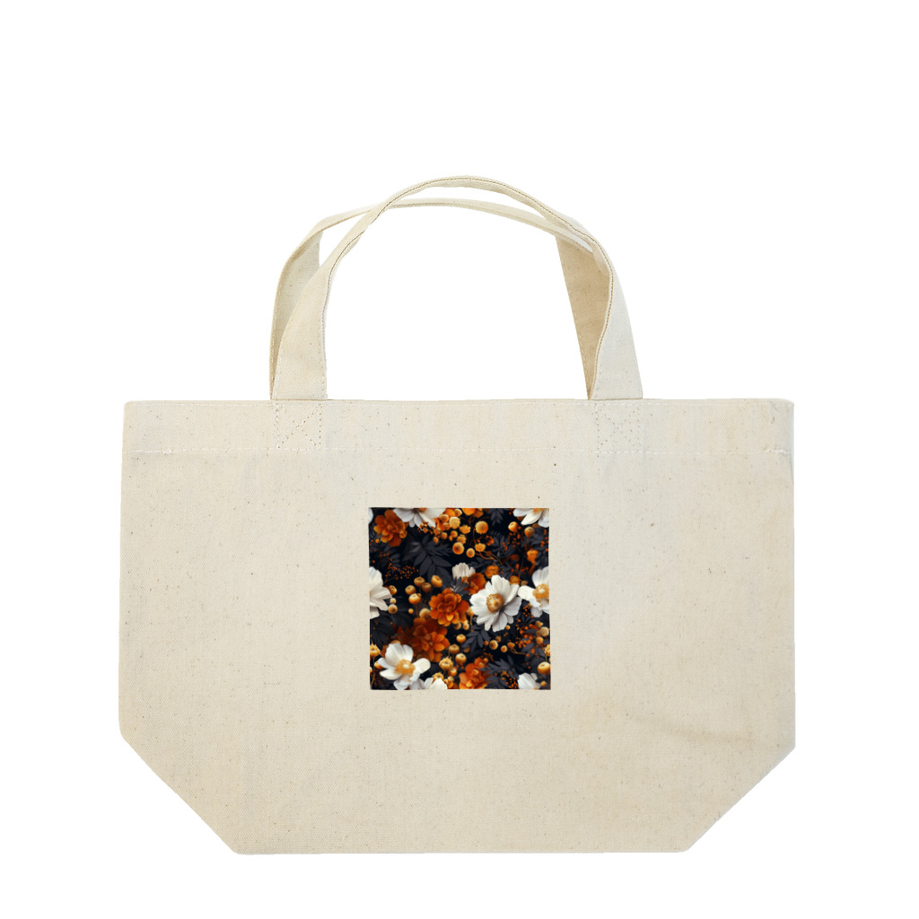 オンラインショップイエローリーフの綺麗な白と黄色い花 Lunch Tote Bag