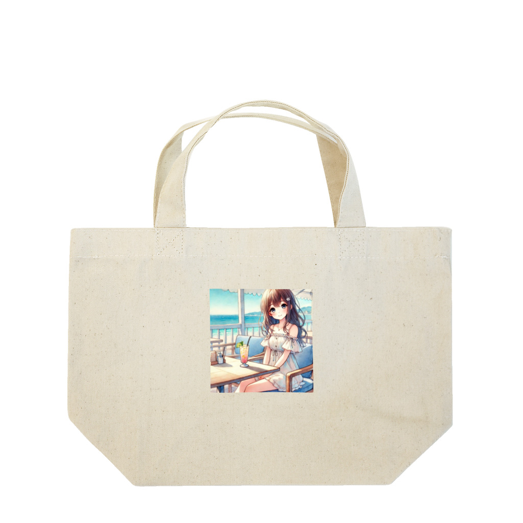 trypsin8080の浜辺のカフェで Lunch Tote Bag