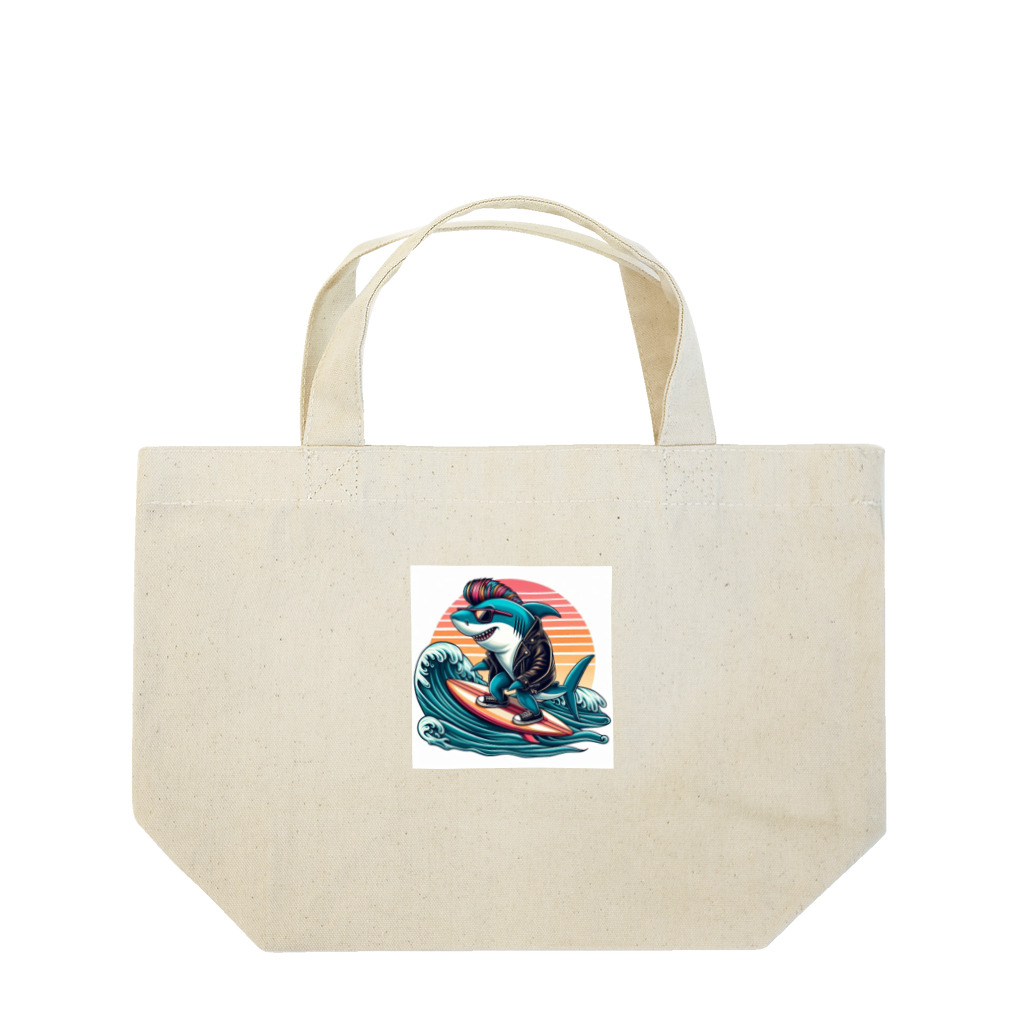 マリンのいかついサメ Lunch Tote Bag