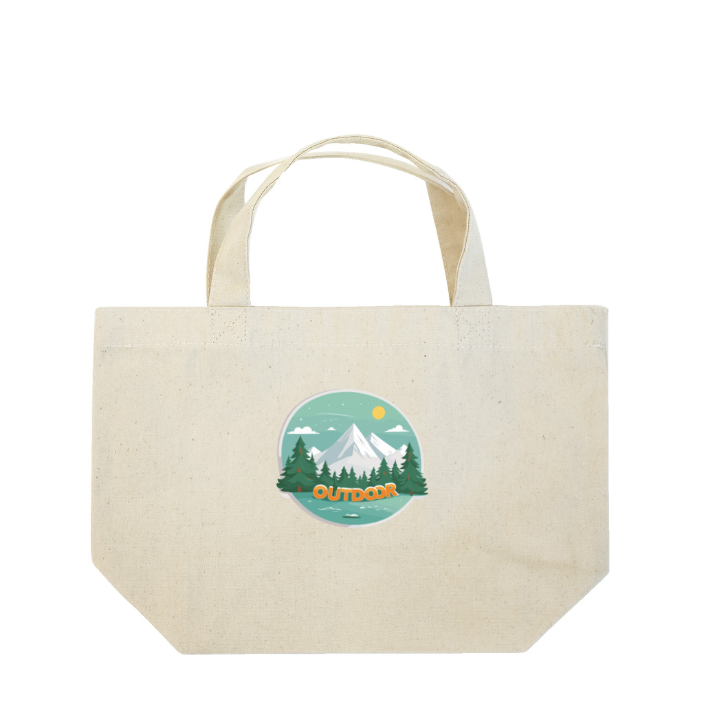 ファンシーTシャツ屋のアウトドアーワッペン Lunch Tote Bag