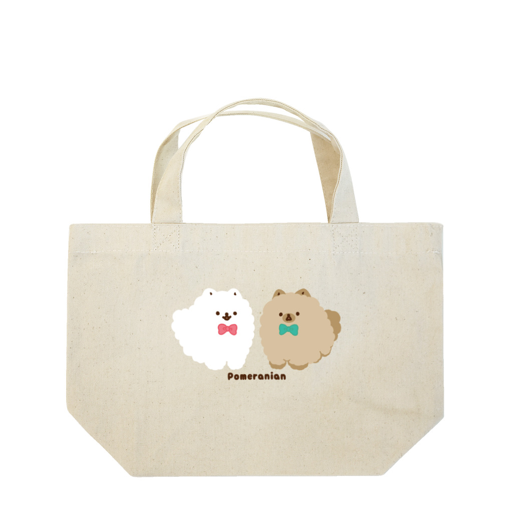 7kuma工房の白ポメとタヌぽめ Lunch Tote Bag