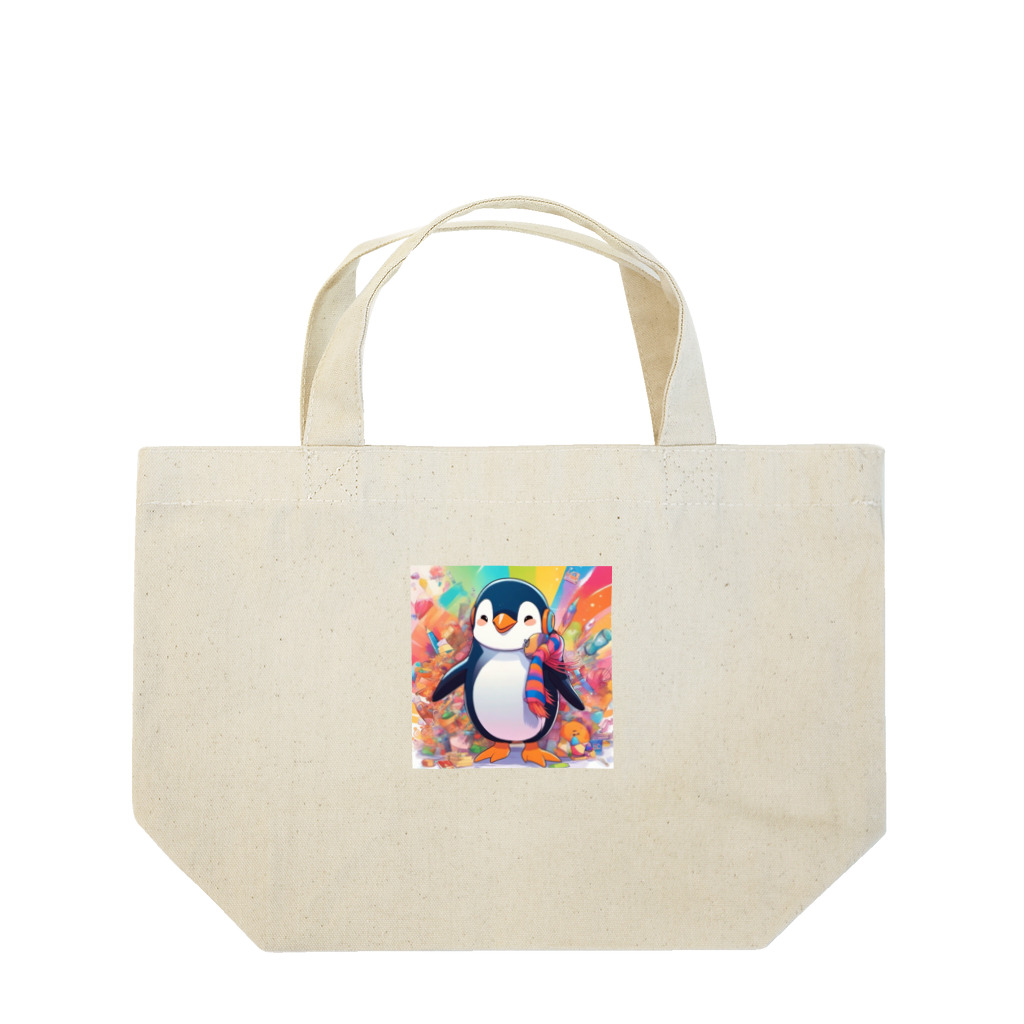 aki7sの笑顔のペンギン Lunch Tote Bag