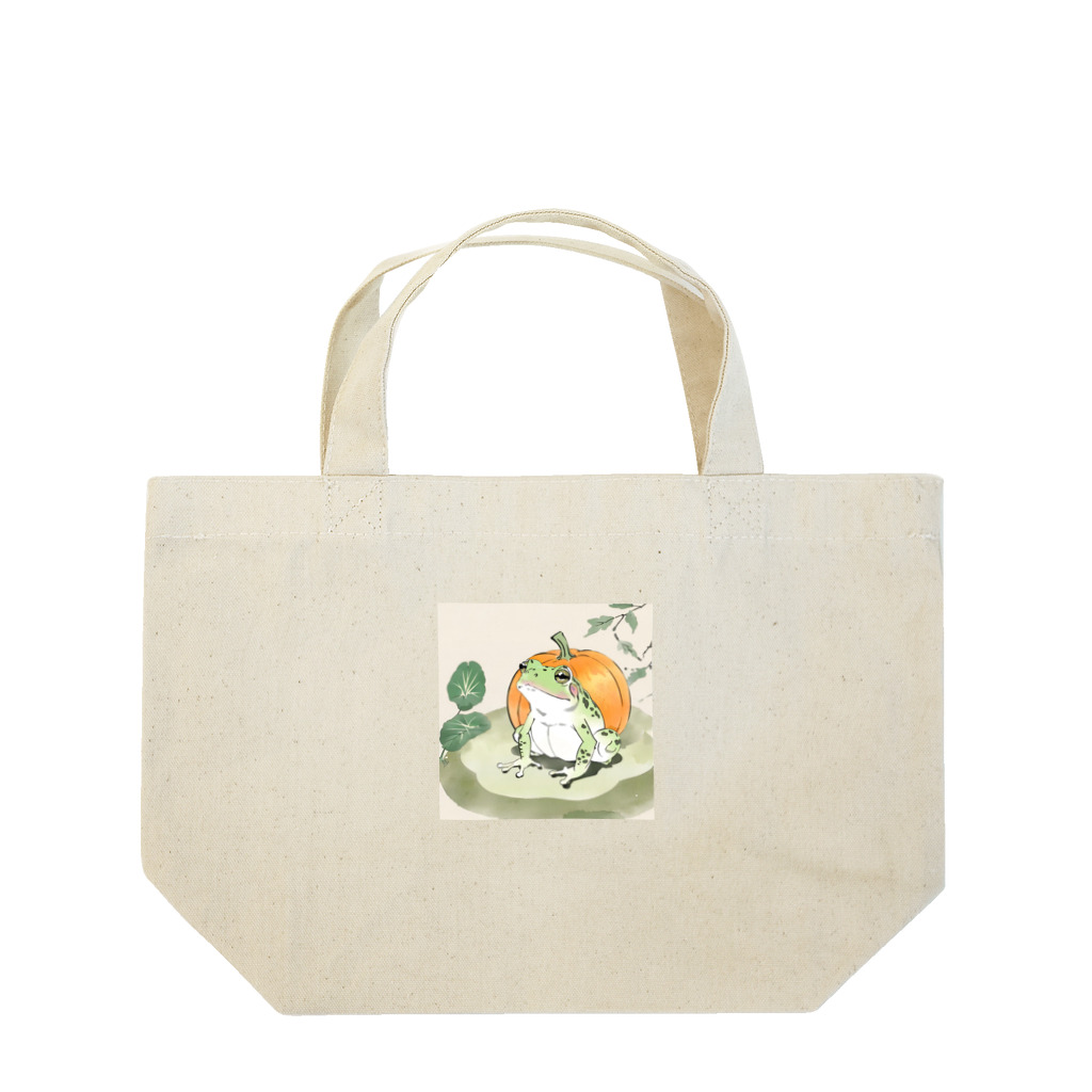 aoking_の和カエルかぼちゃ2 Lunch Tote Bag