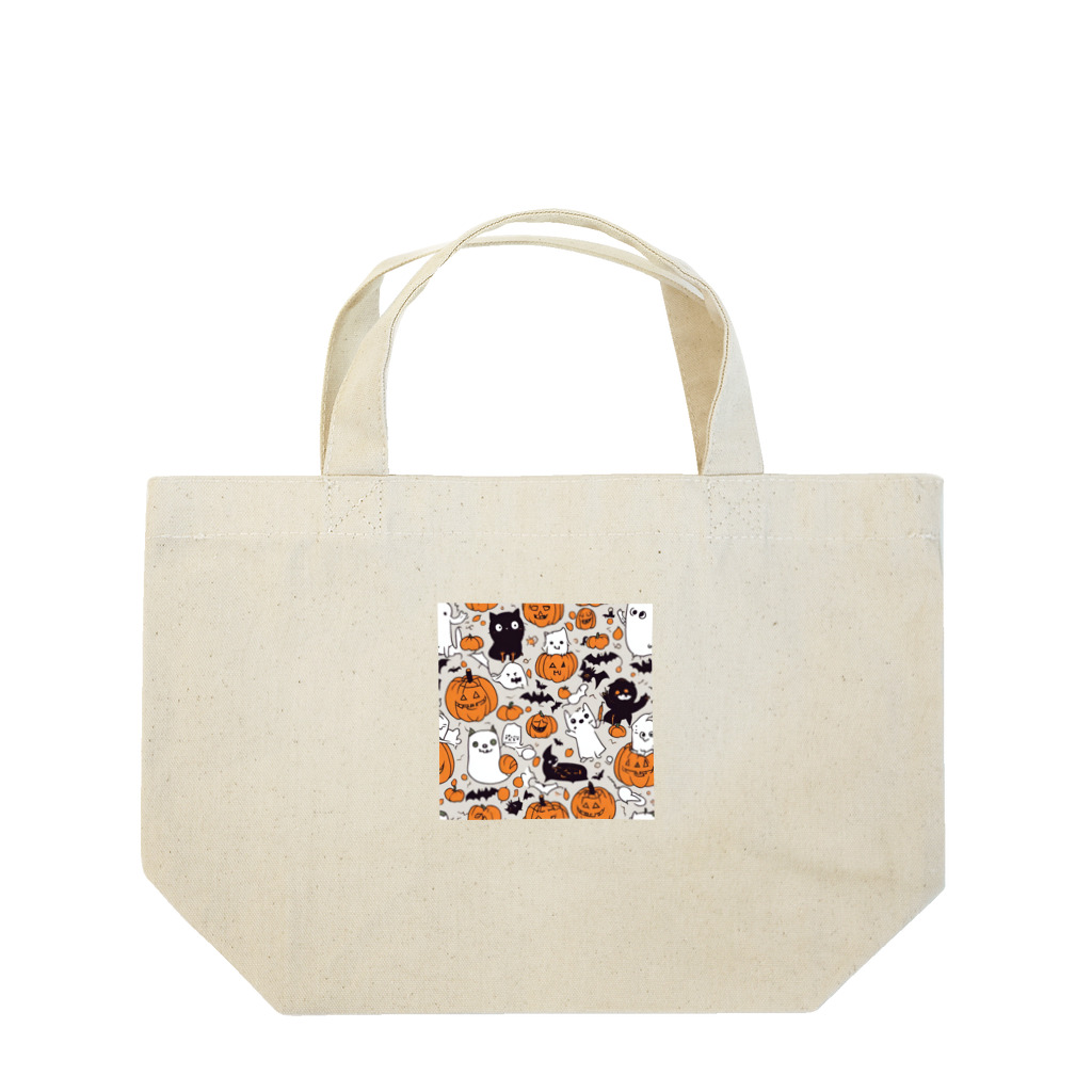 猫猫猫のハロウィン　猫　かぼちゃ Lunch Tote Bag