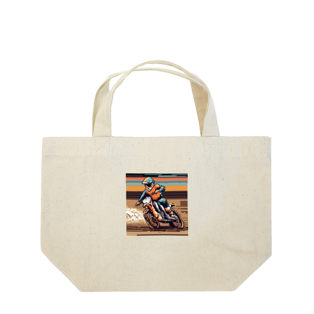 Momo-taのドット絵モトクロスバイク Lunch Tote Bag