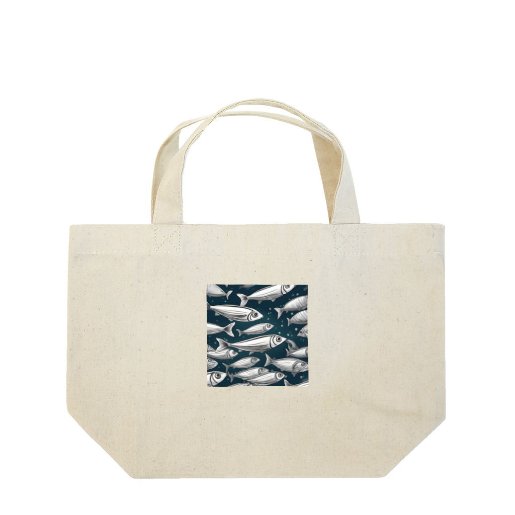 京都イラスト工房の動物シリーズ15：イワシ Lunch Tote Bag