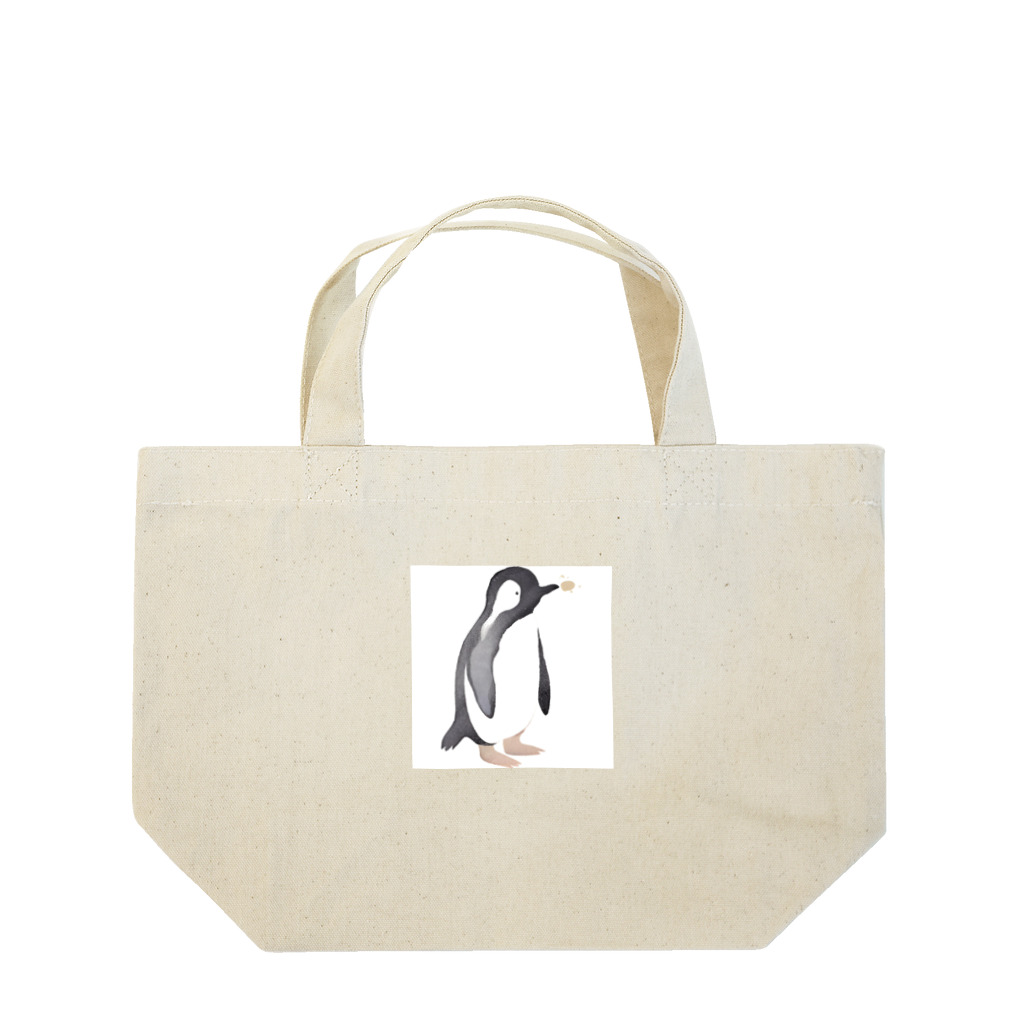 絵本の動物園の朝のペンギン ランチトートバッグ