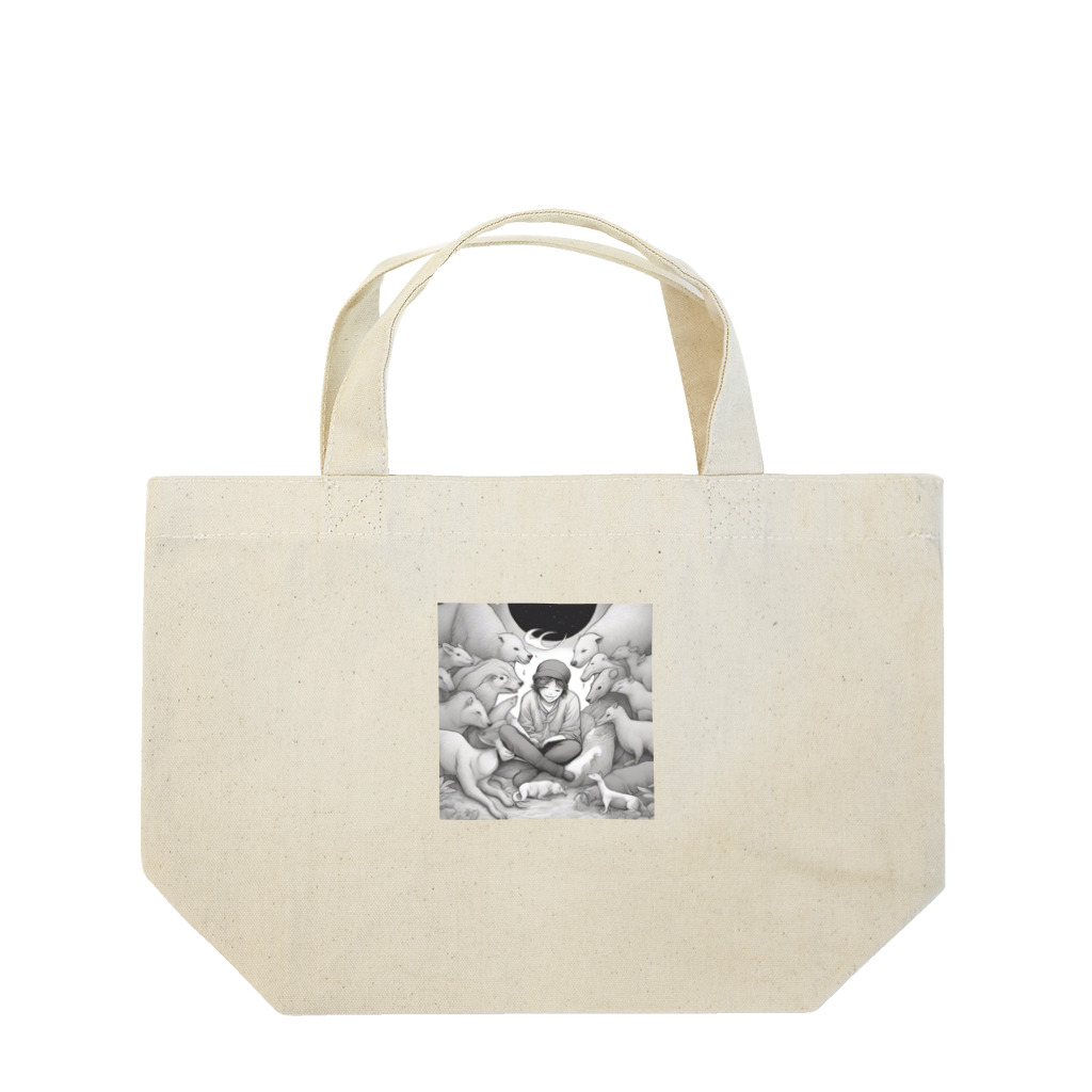 Stylishの動物愛好家 Lunch Tote Bag