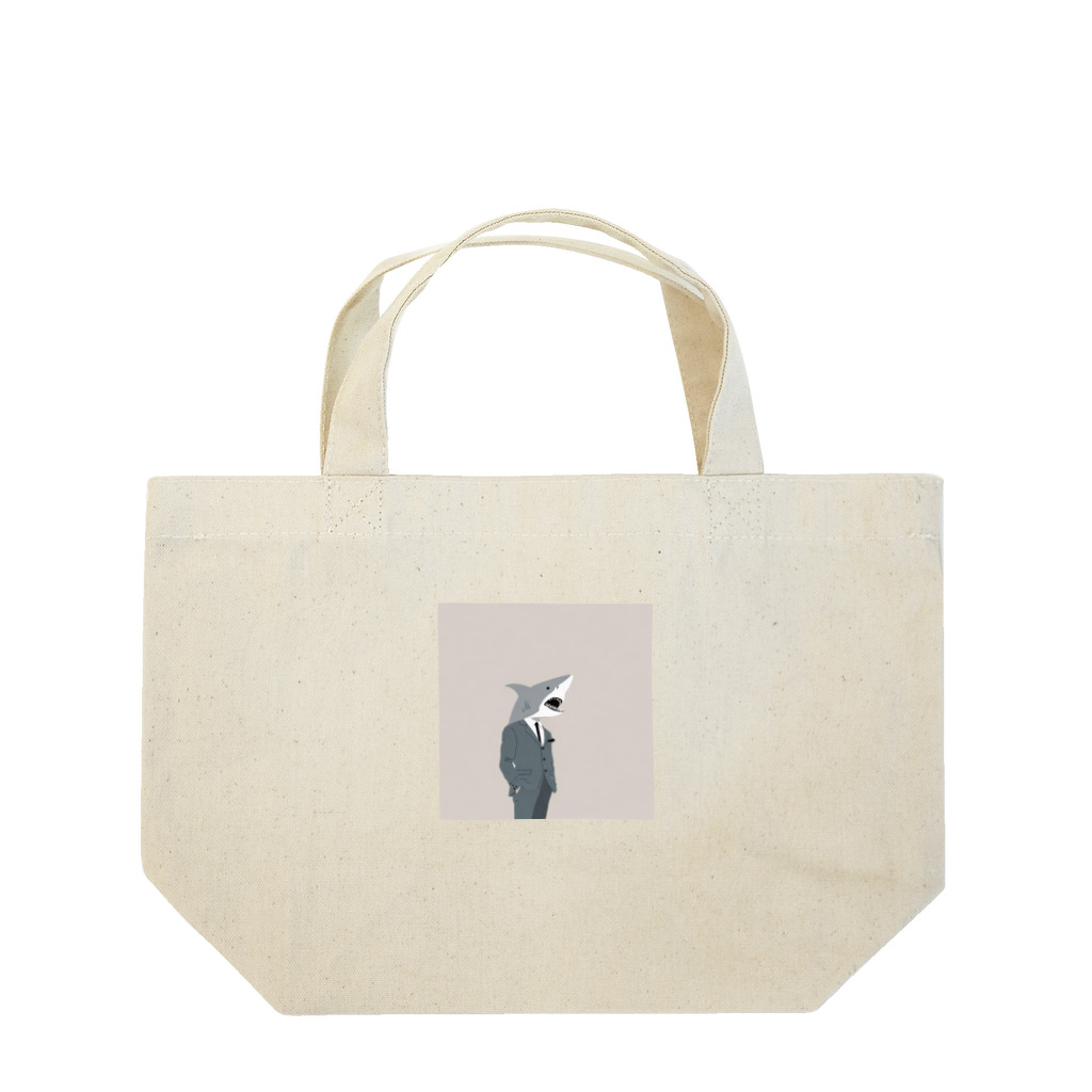 full count  animals design /究極動物工房のトップ営魚マンさめお Lunch Tote Bag