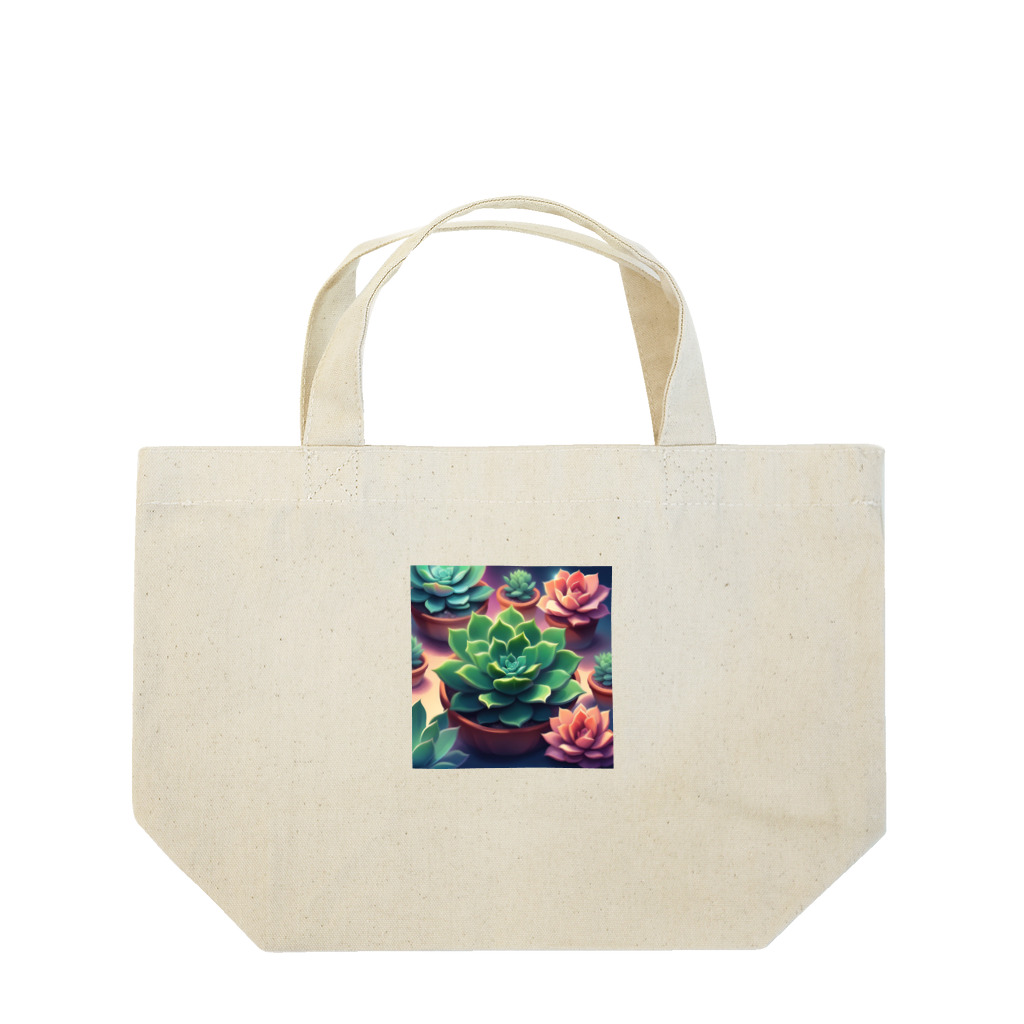 matu0の多肉植物のある暮らし Lunch Tote Bag