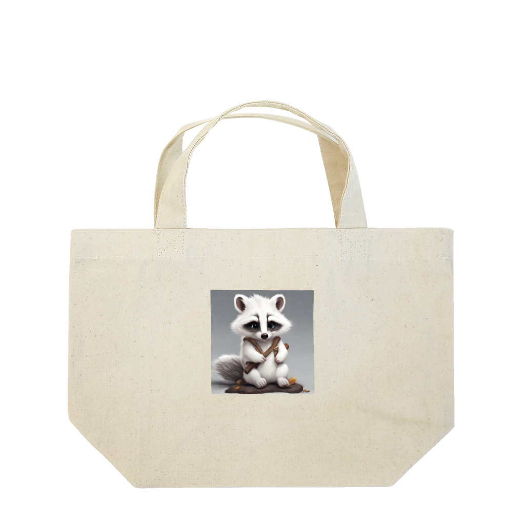 しろあらいぐまのラックスくんのラックスくん Lunch Tote Bag